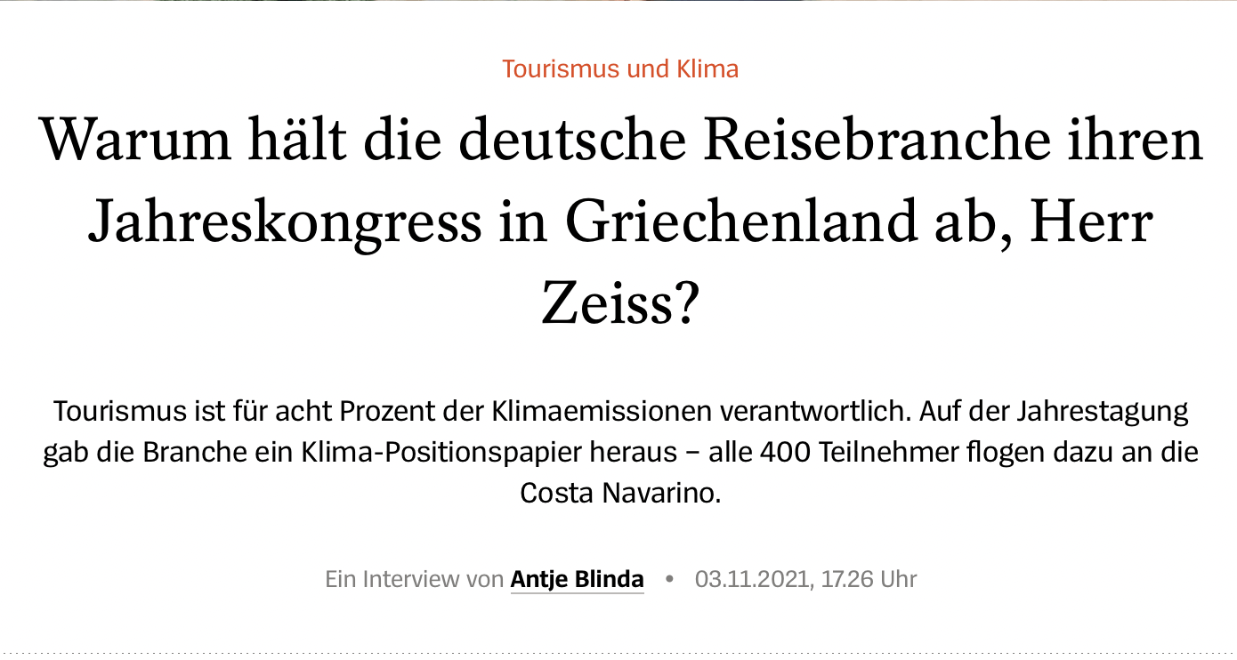 SPIEGEL-Interview mit Prof. Zeiss zum Klimawandel