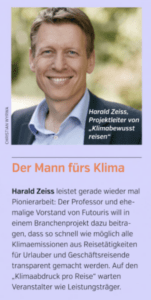 Prof. Dr. Harald Zeiss, Nachhaltigkeitsexperte vom Institut für nachhaltigen Tourismus. Speaker, Vorträge, Keynotes.