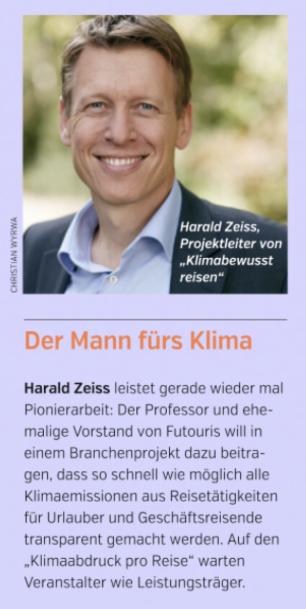Prof. Dr. Harald Zeiss, Nachhaltigkeitsexperte vom Institut für nachhaltigen Tourismus. Speaker, Vorträge, Keynotes. 